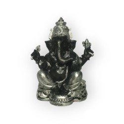 Ganesha Negra y Plateada 13 cm