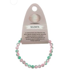 Pulsera Selenita Bicolor 6 mm