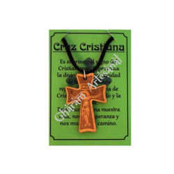 Colgante Cruz cristiana madera